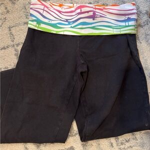 PINK Victoria's Secret Yoga Pants with Multicolor Waistband